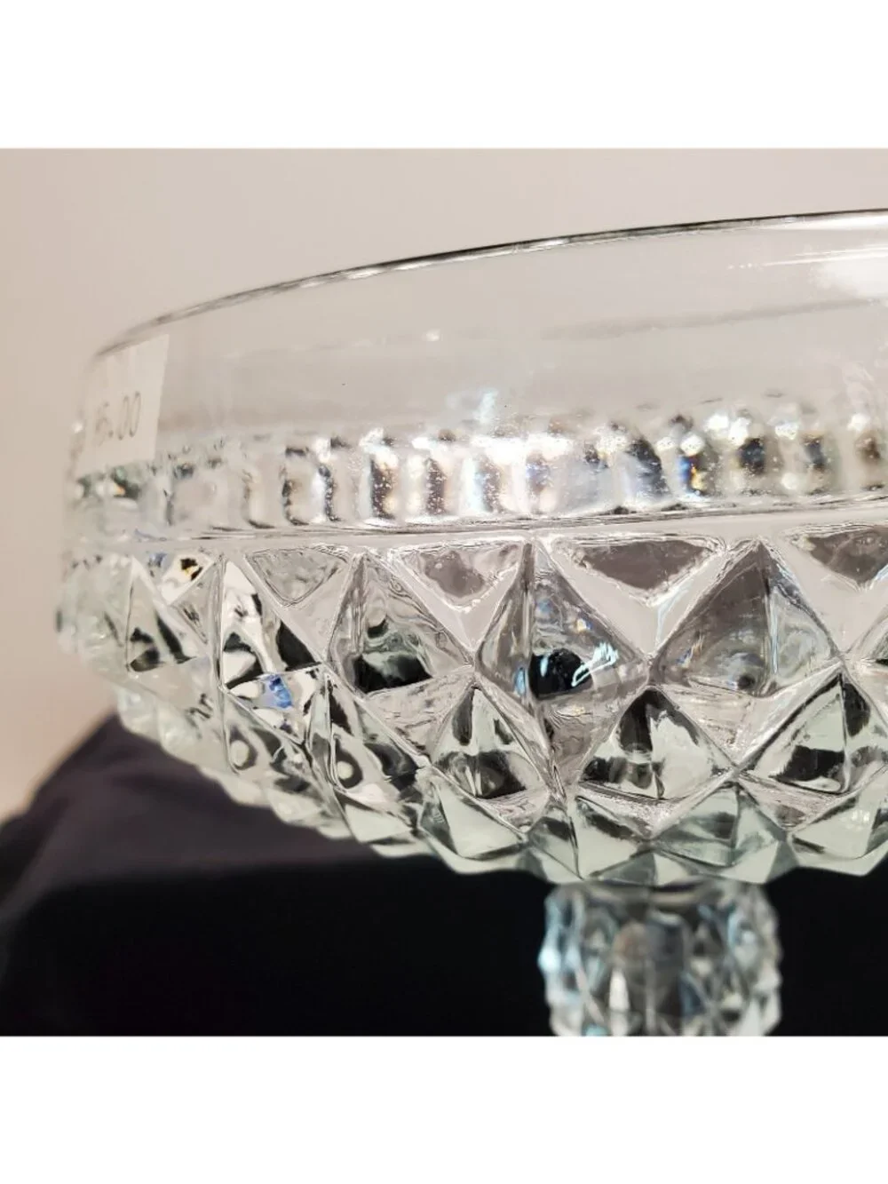 Vintage Pedestal Candy Dish Indiana Glass Victorian Regency Fancy MCM Americana